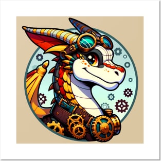 Steampunk Anthro Scalie Dragon Art Posters and Art